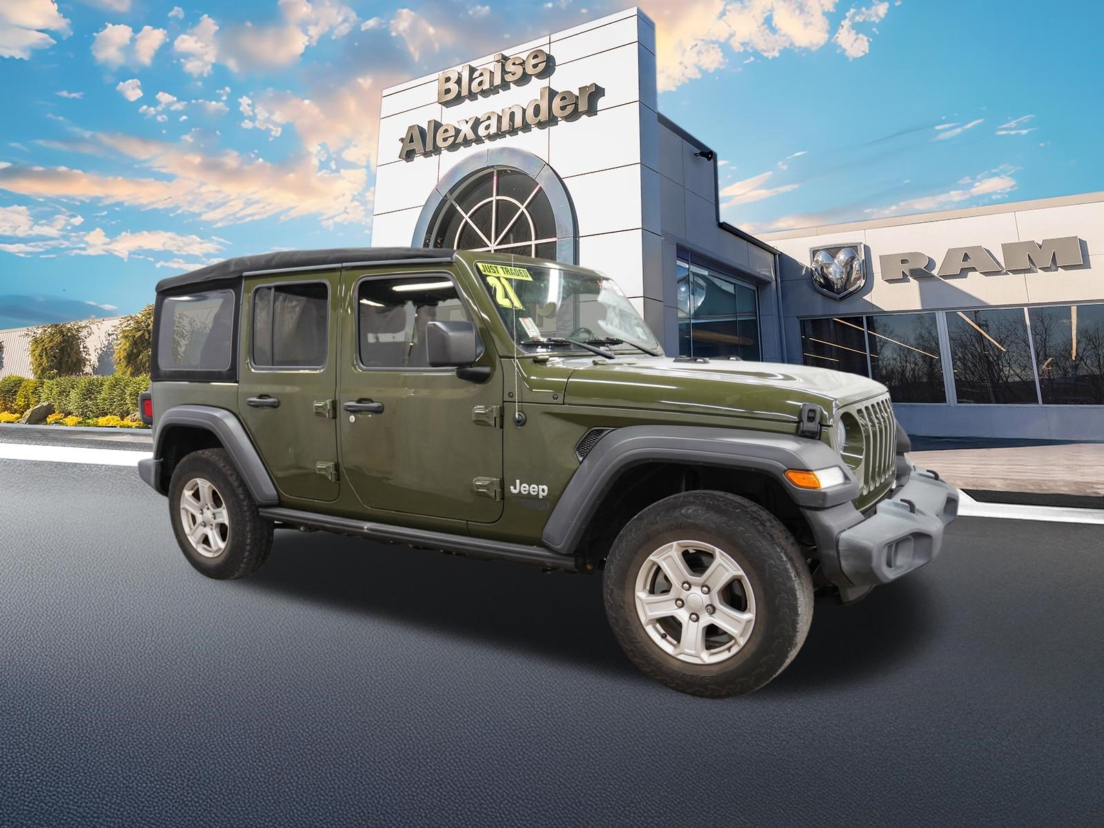 Certified 2021 Jeep Wrangler Unlimited Sport AWD/4WD image 1