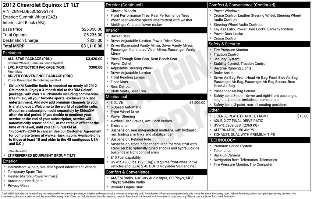 Used 2012 Chevrolet Equinox LT w/ All-Star Package image 11