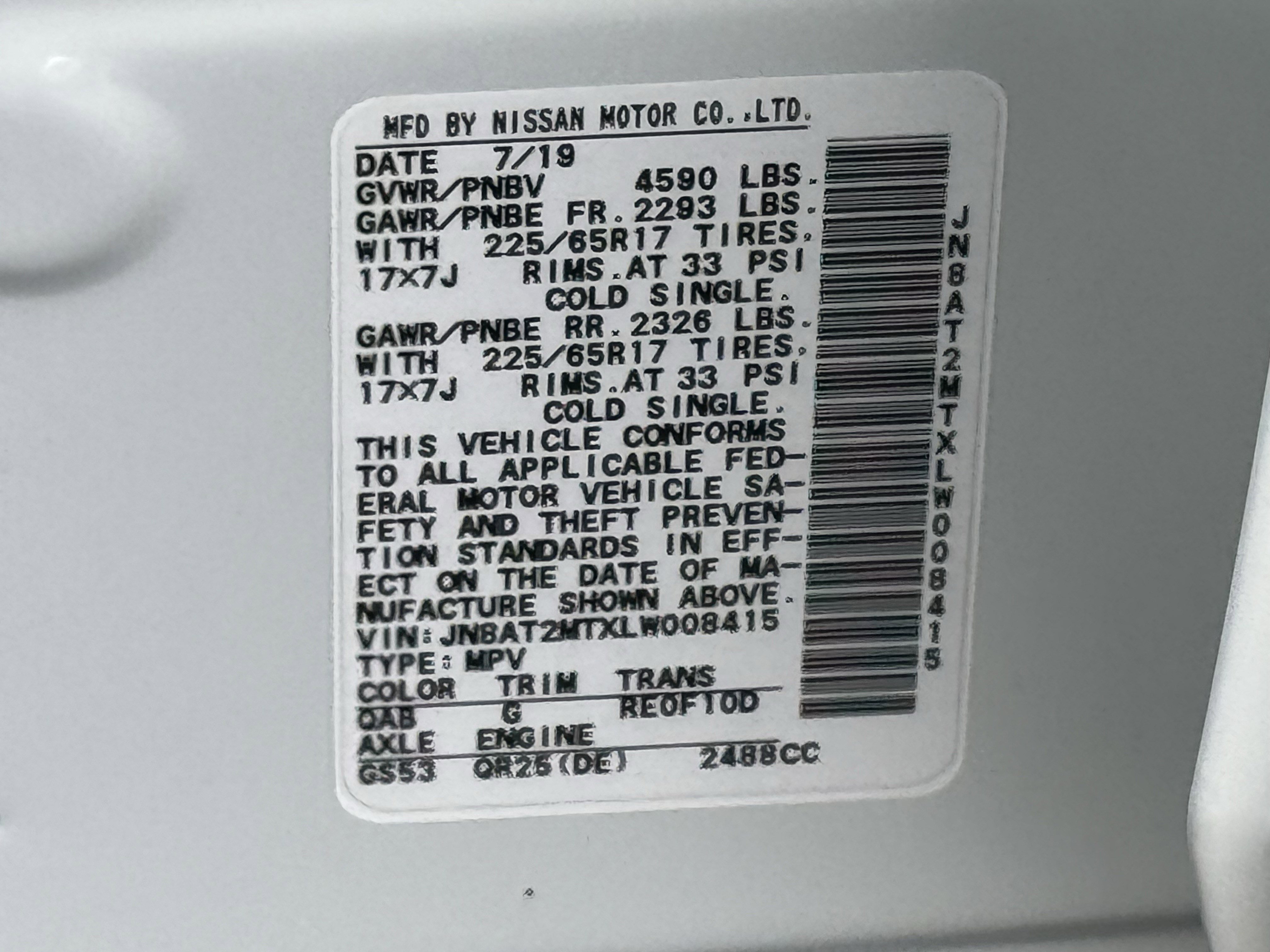 Used 2020 Nissan Rogue SV image 39