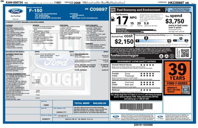 Used 2017 Ford F150 XLT w/ Equipment Group 302A Luxury image 5