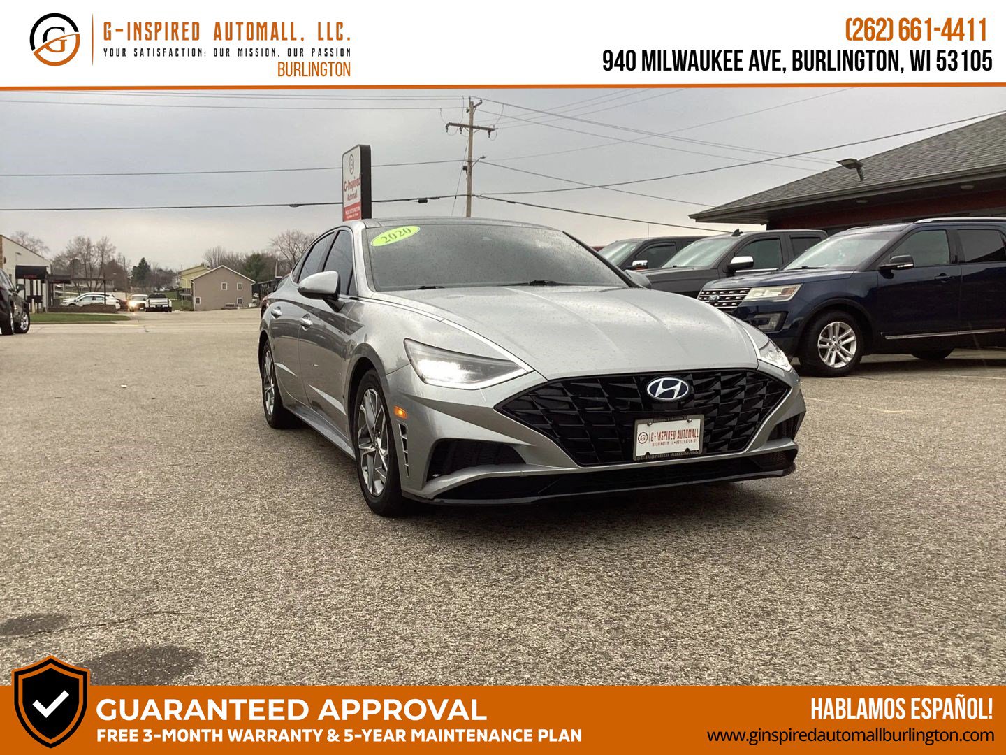 Used 2020 Hyundai Sonata SEL w/ Convenience + Sunroof Package FWD image 1
