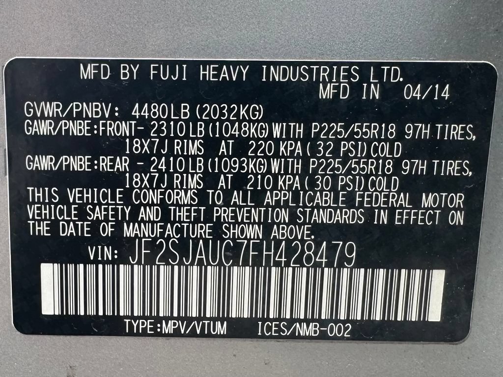 Used 2015 Subaru Forester 2.5i Touring AWD/4WD image 13