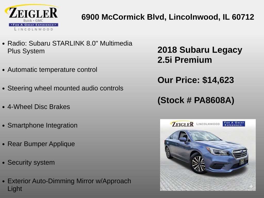 Used 2018 Subaru Legacy 2.5i Premium w/ Popular Package #1 AWD/4WD image 12