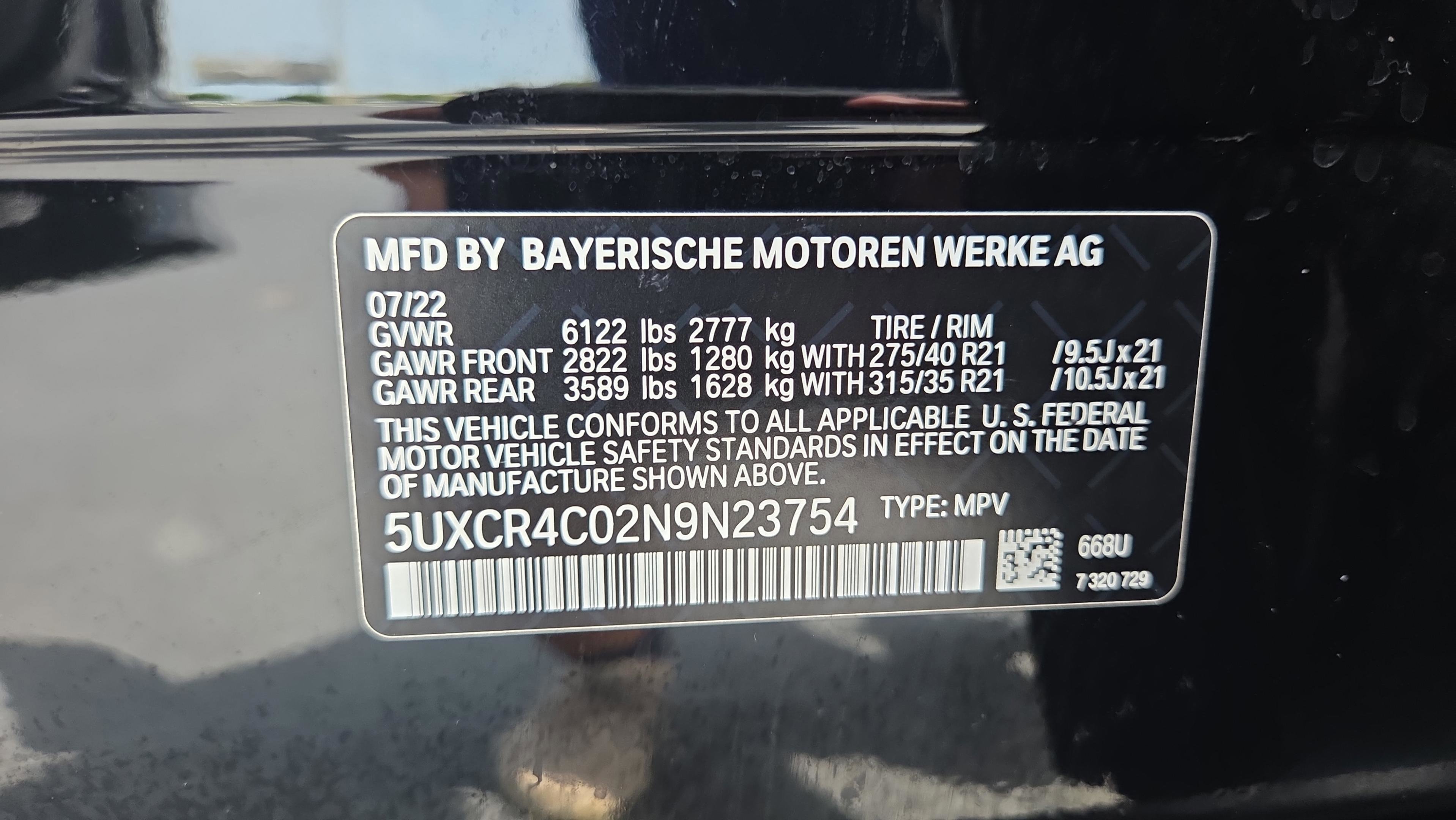 Certified 2022 BMW X5 sDrive40i w/ Premium Package RWD image 22