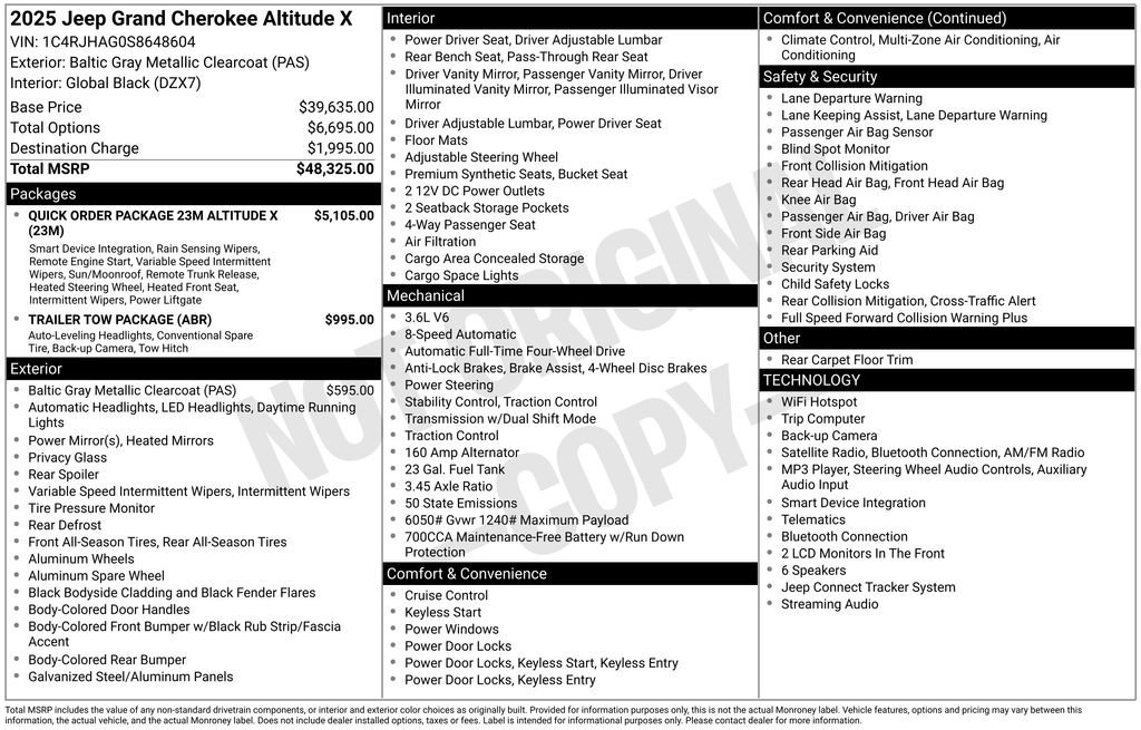 Certified 2025 Jeep Grand Cherokee Altitude AWD/4WD image 46