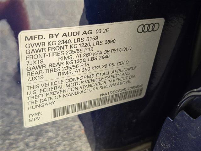 Certified 2025 Audi Q3 2.0T Premium w/ Convenience Package AWD/4WD image 25