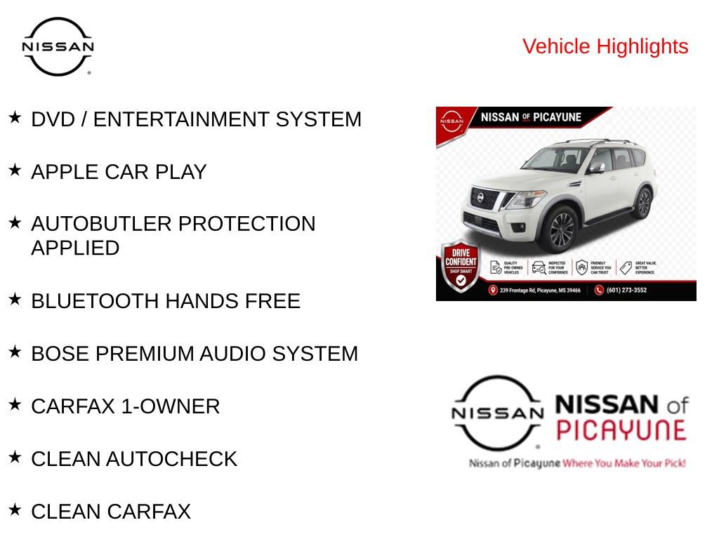 Used 2018 Nissan Armada Platinum w/ Captain Seat Package RWD image 11
