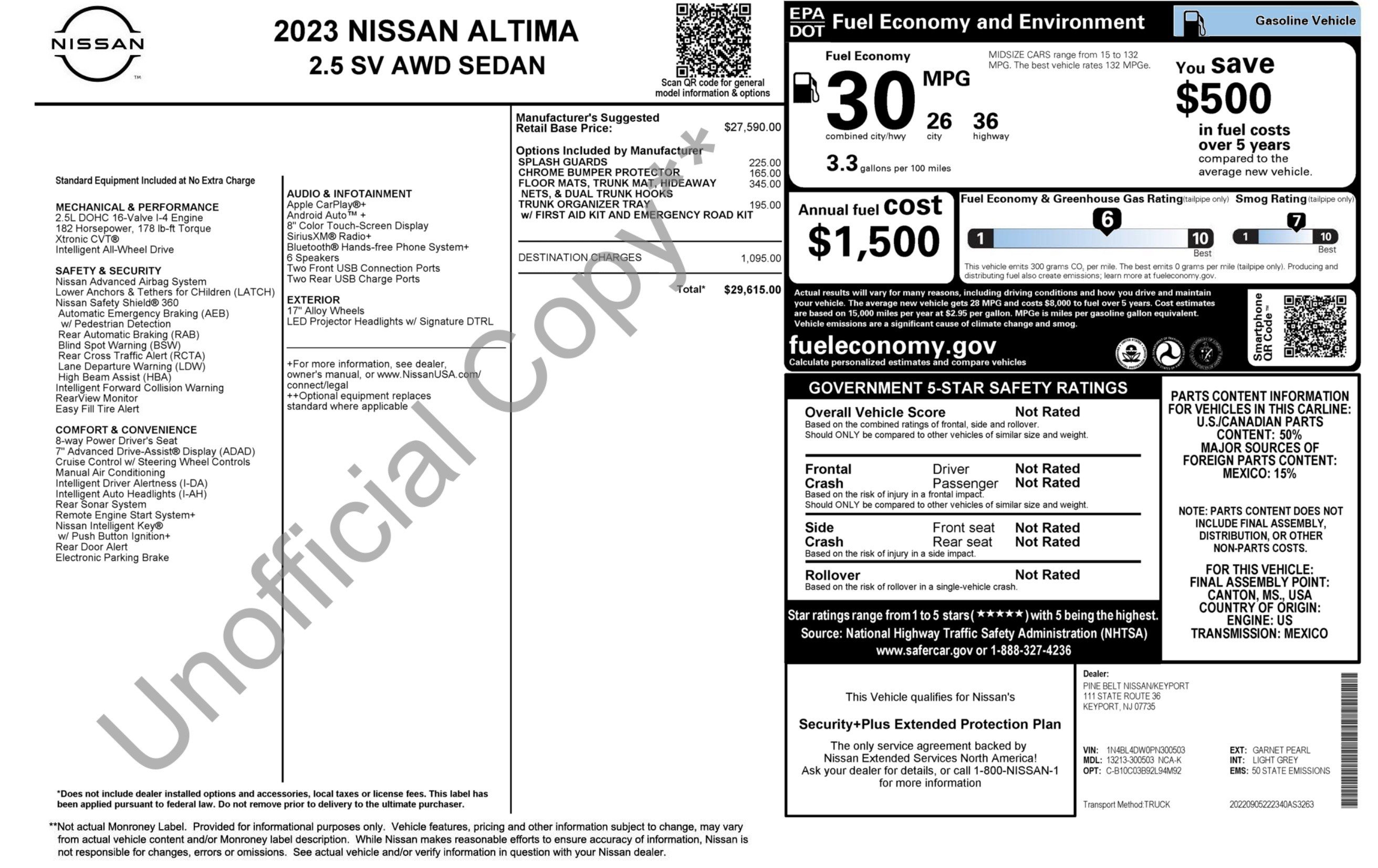 Used 2023 Nissan Altima 2.5 SV AWD/4WD image 2