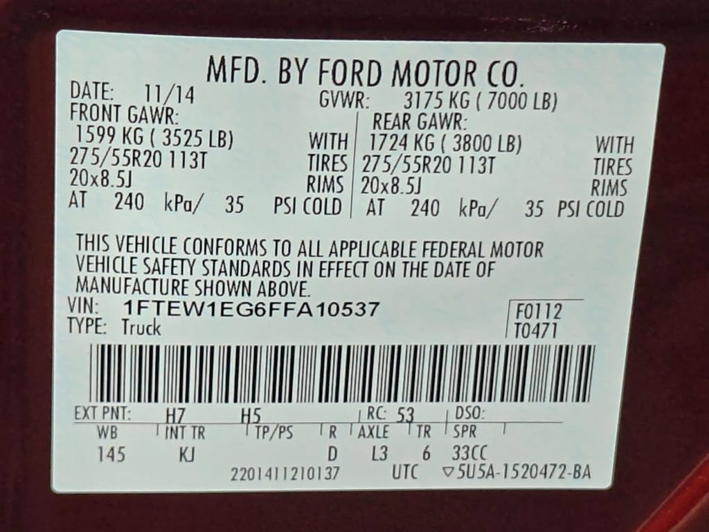 Used 2015 Ford F150 King Ranch w/ Equipment Group 601A Luxury AWD/4WD image 78