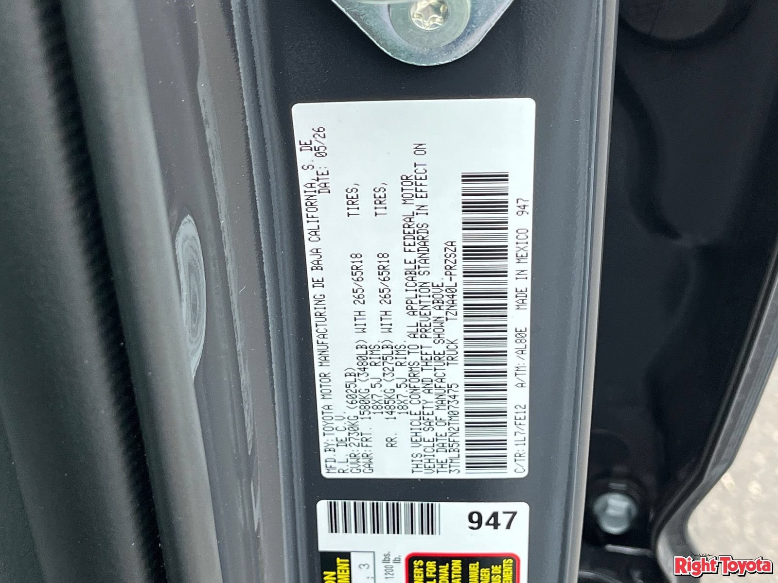 Certified 2026 Toyota Tacoma TRD Sport RWD image 33