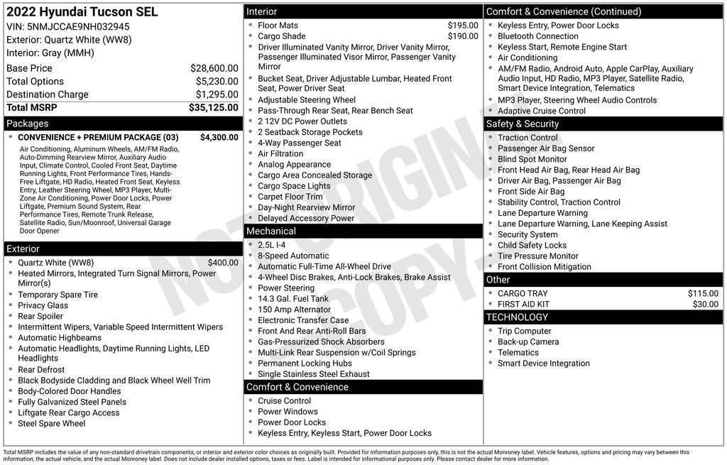 Used 2022 Hyundai Tucson SEL w/ Convenience + Premium Package image 36