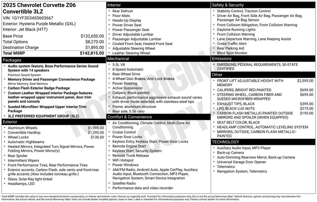 Used 2025 Chevrolet Corvette Z06 image 5