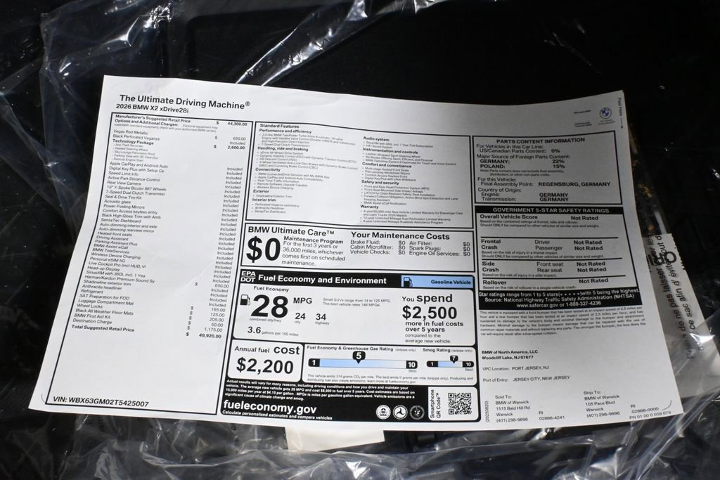 Used 2026 BMW X2 xDrive28i w/ Technology Package image 37