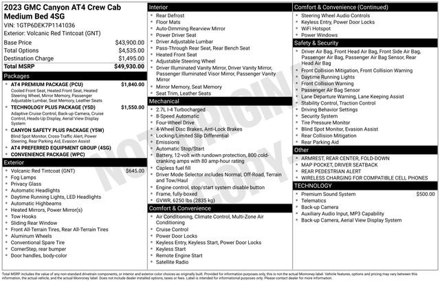 Used 2023 GMC Canyon AT4 w/ AT4 Premium Package AWD/4WD image 29