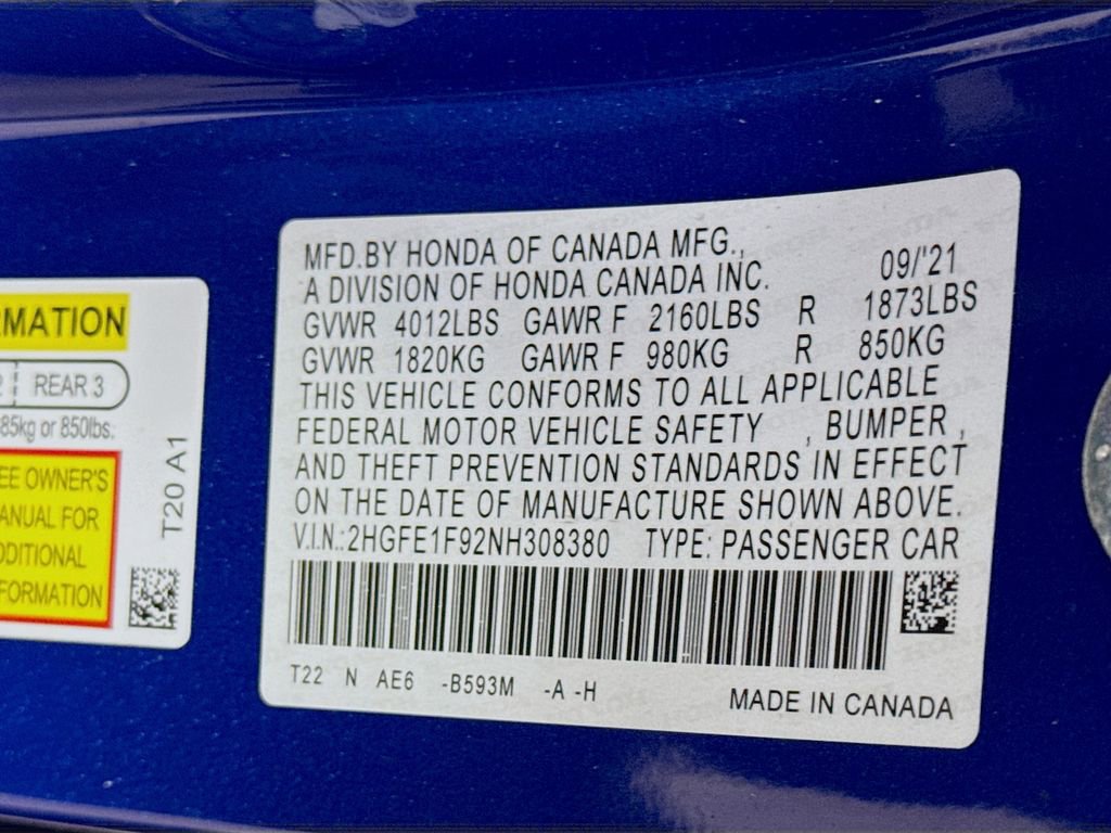 Used 2022 Honda Civic Touring image 31