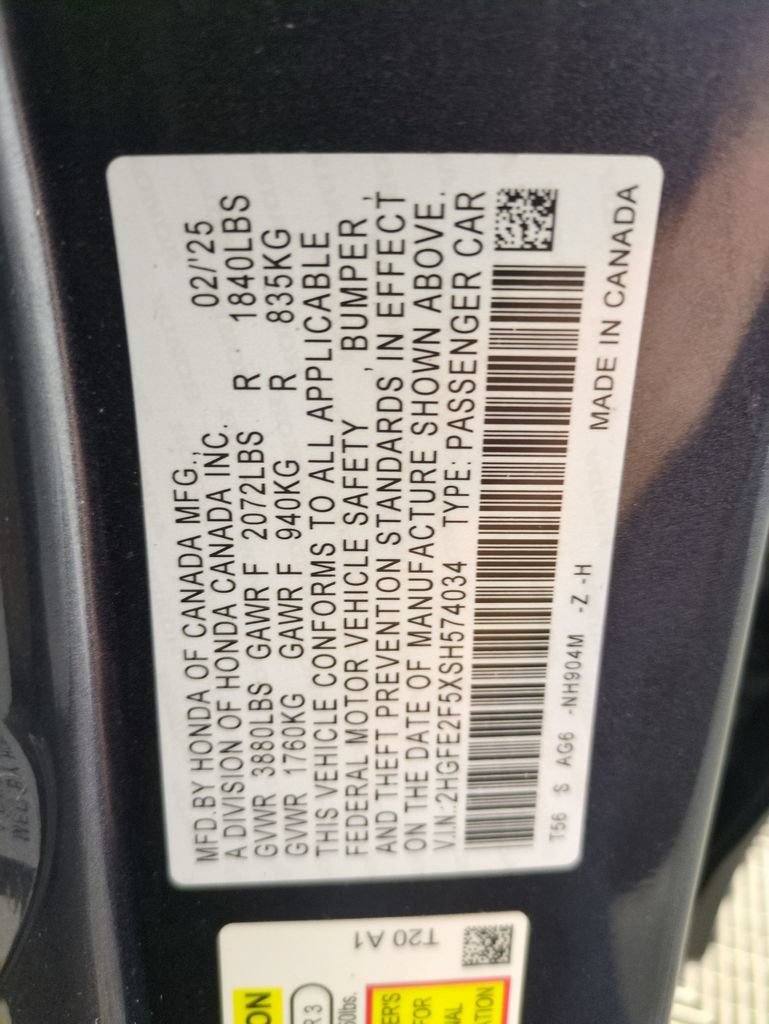 Certified 2025 Honda Civic Sport image 32