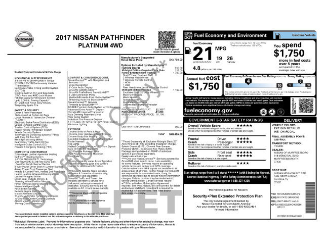 Used 2017 Nissan Pathfinder Platinum w/ Family Entertainment Package AWD/4WD image 26
