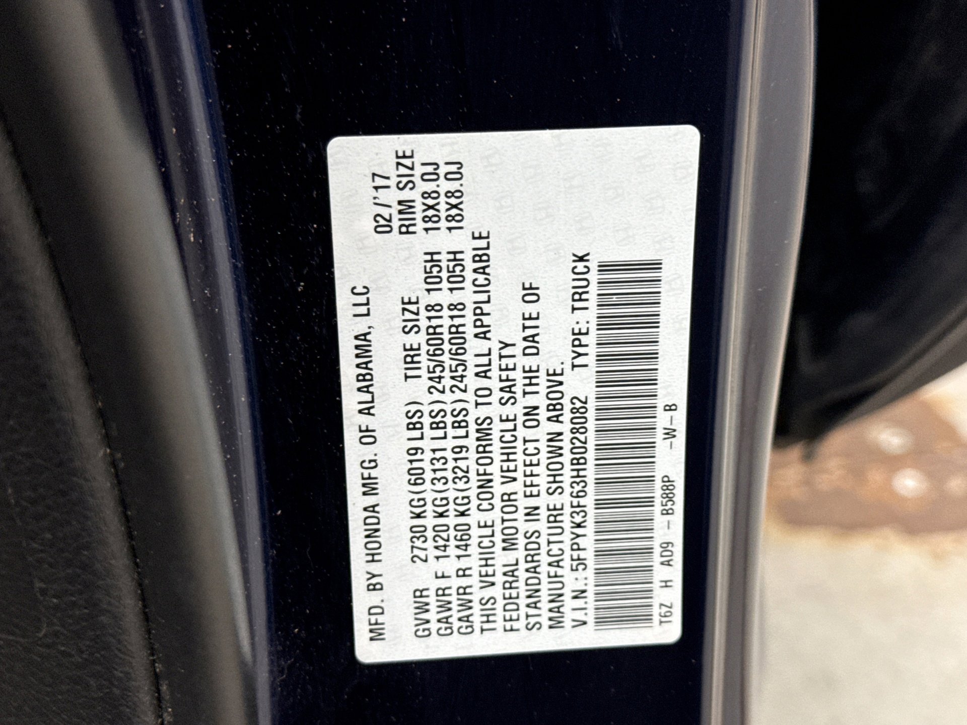 Used 2017 Honda Ridgeline RTL-T image 24