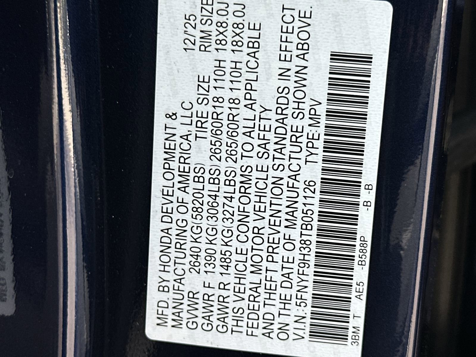 New 2026 Honda Passport RTL image 12