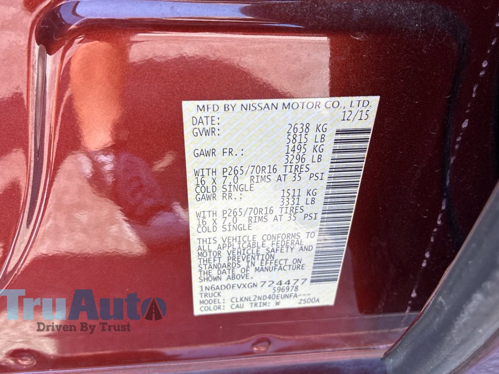 Used 2016 Nissan Frontier SV w/ SV Value Truck Package AWD/4WD image 22