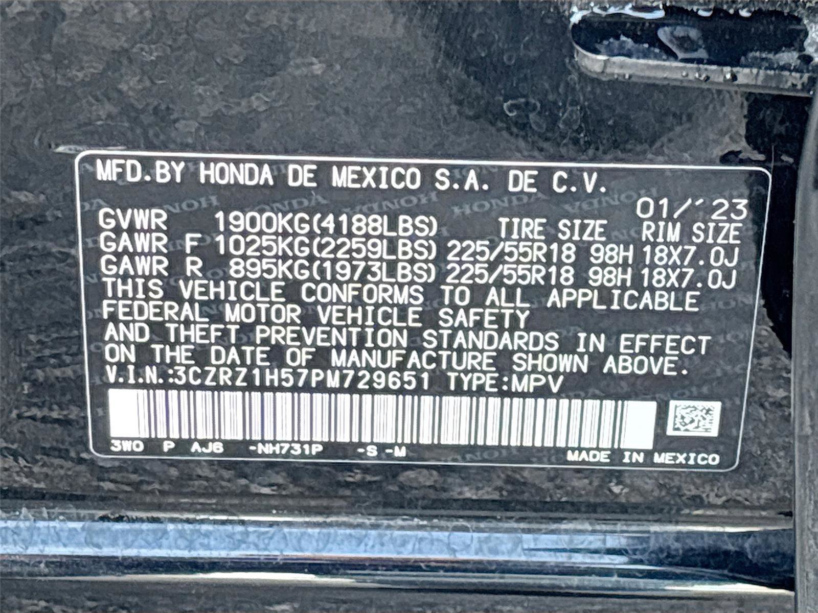 Certified 2023 Honda HR-V Sport image 34