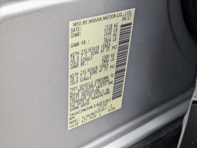 Used 2017 Nissan Murano SL w/ Cargo Package FWD image 22
