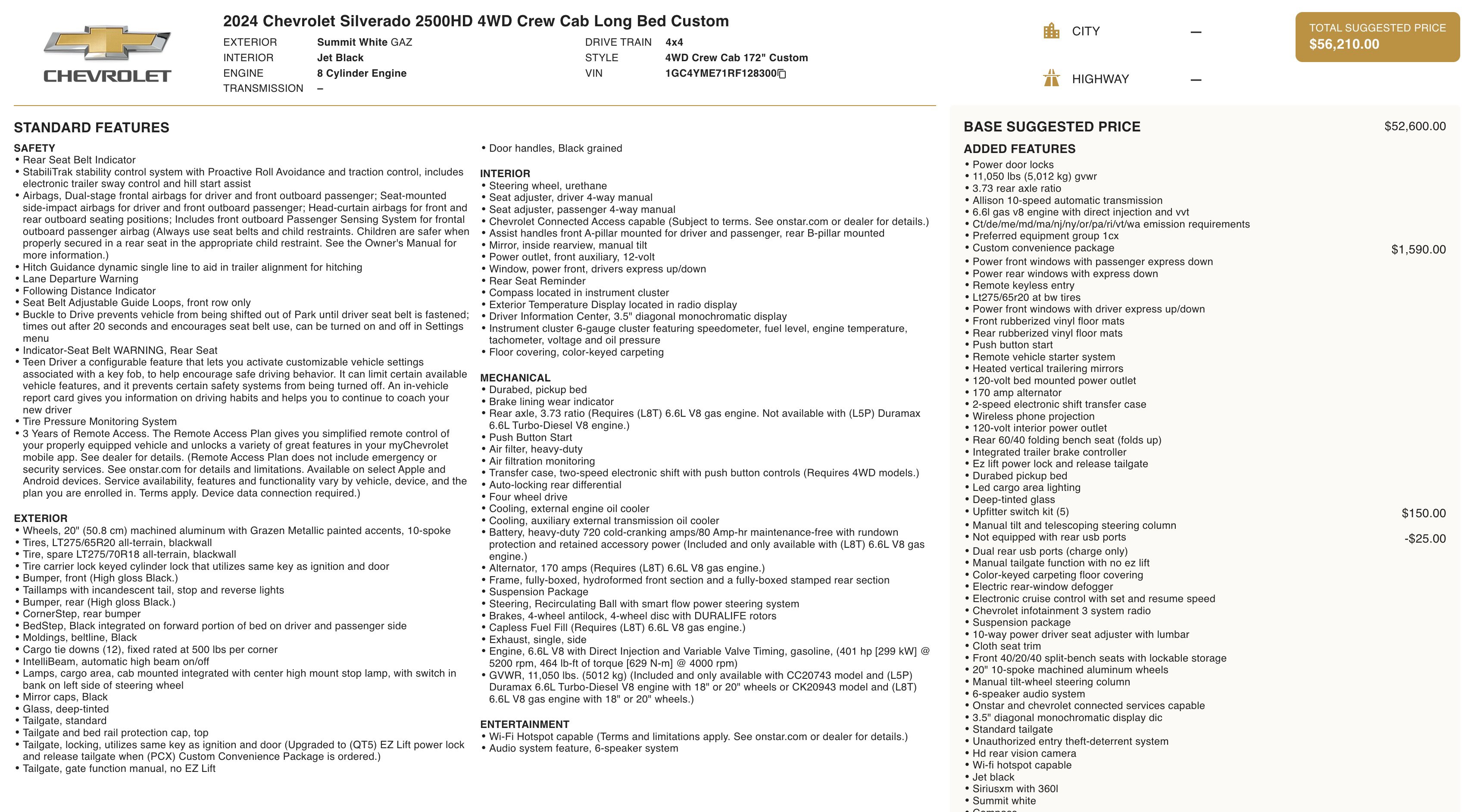 Used 2024 Chevrolet Silverado 2500 Custom w/ Custom Convenience Package image 6