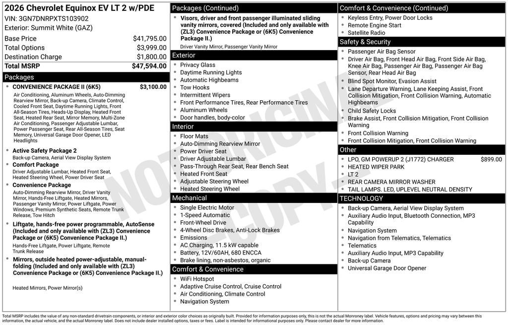 New 2026 Chevrolet Equinox EV LT w/ Convenience Package II FWD image 11