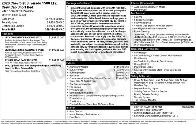 Used 2020 Chevrolet Silverado 1500 LTZ w/ LTZ Convenience Package AWD/4WD image 23