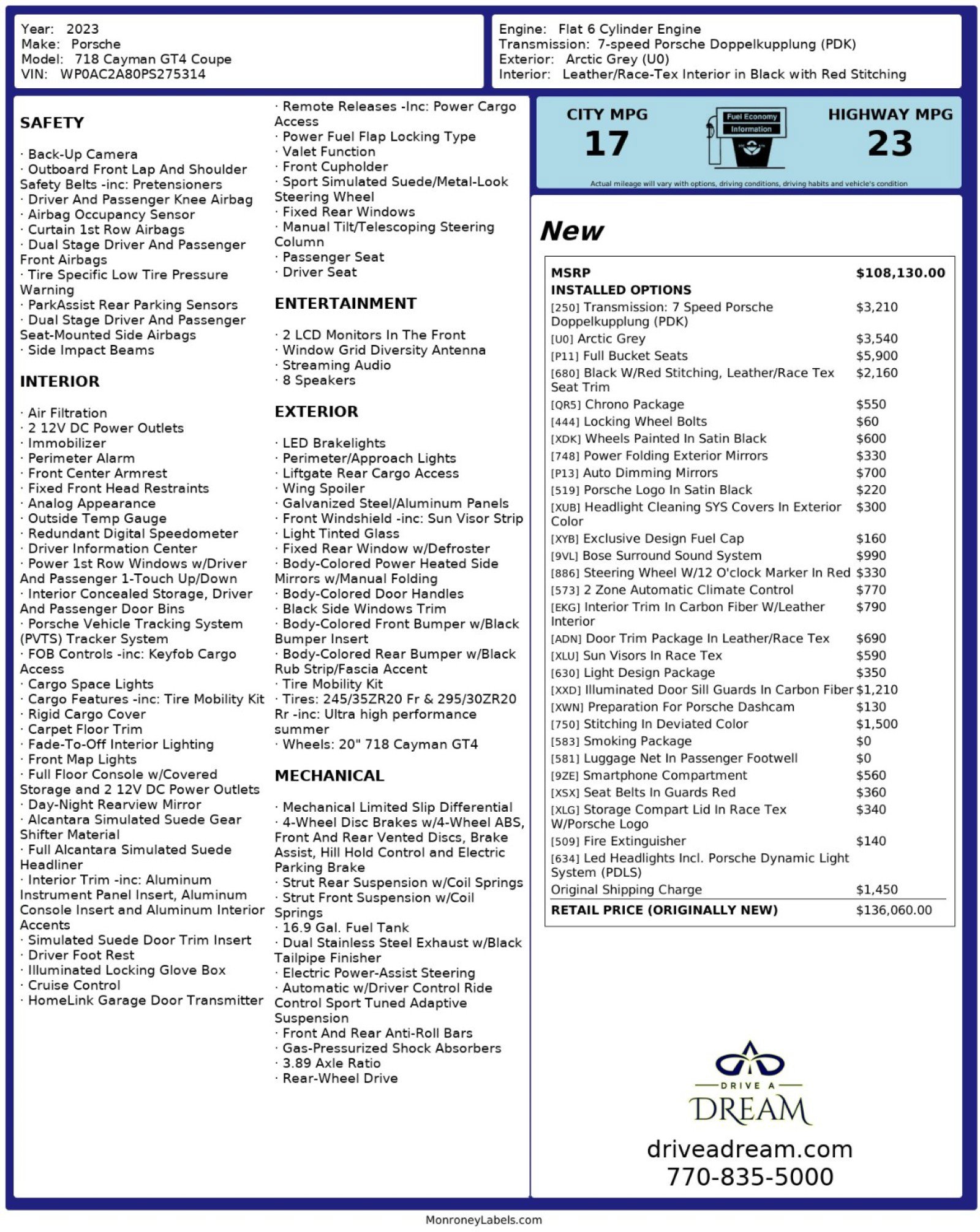 Used 2023 Porsche 718 Cayman GT4 image 60