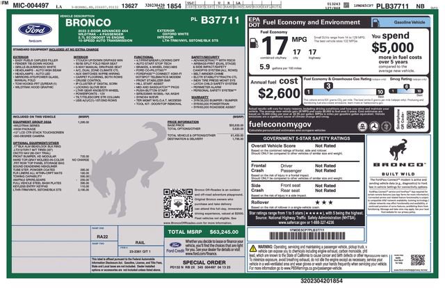 Used 2023 Ford Bronco Wildtrak image 23