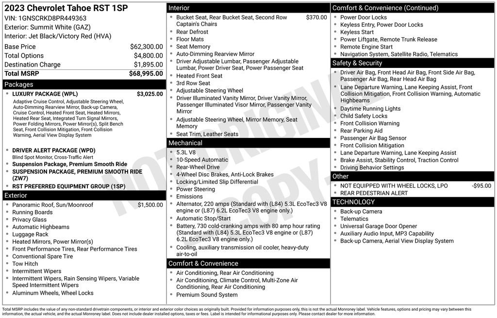 Used 2023 Chevrolet Tahoe RST w/ Luxury Package RWD image 26
