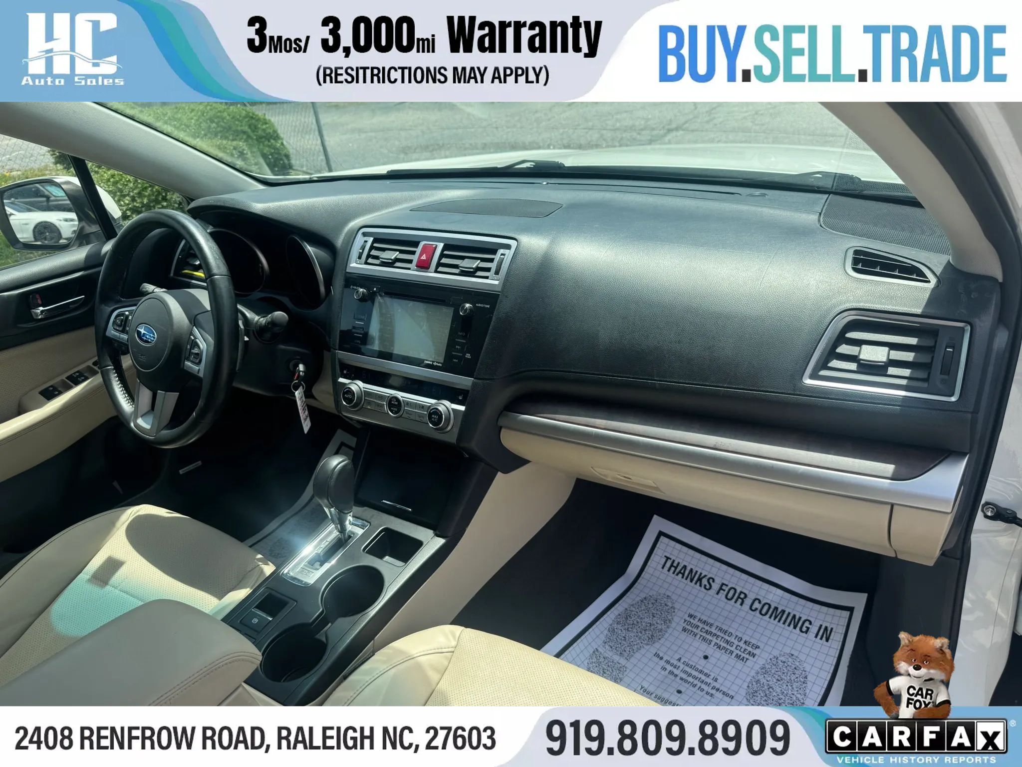 Used 2015 Subaru Outback 2.5i Limited w/ Protection Package #2 AWD/4WD image 22