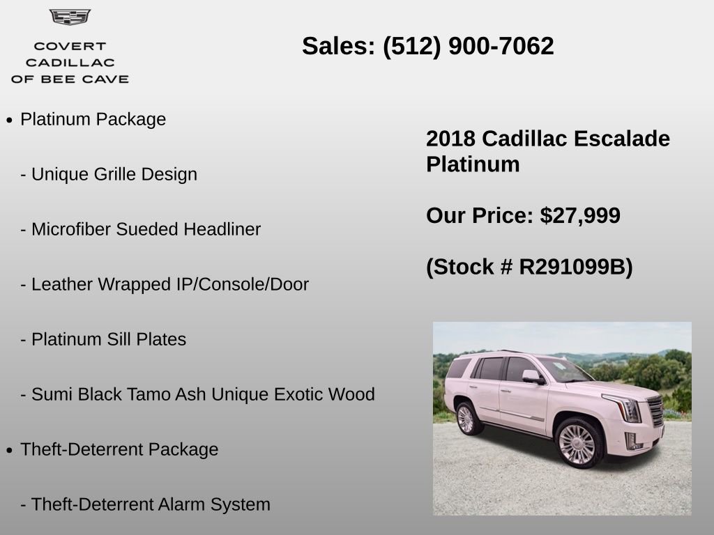Used 2018 Cadillac Escalade Platinum AWD/4WD image 24