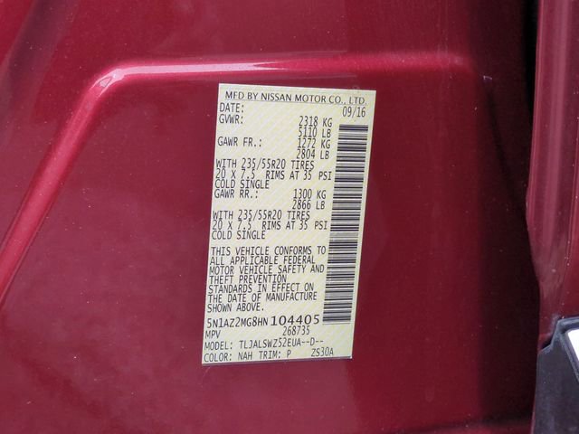 Used 2017 Nissan Murano Platinum w/ Platinum Technology Package image 34