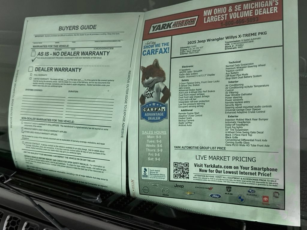 Certified 2025 Jeep Wrangler Unlimited Sport AWD/4WD image 16