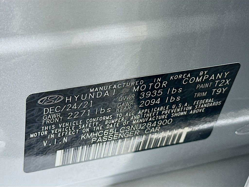 Certified 2022 Hyundai Ioniq Blue image 30