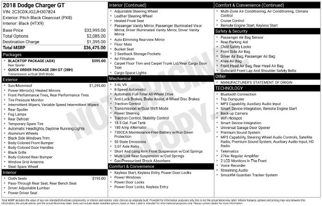 Certified 2018 Dodge Charger GT w/ Blacktop Package AWD/4WD image 29