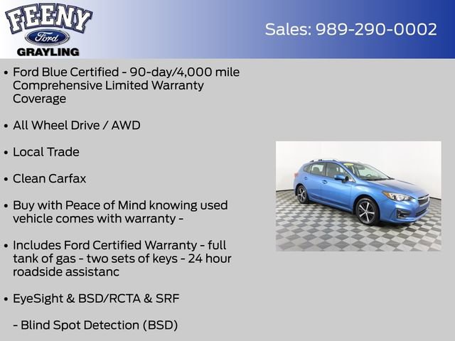 Used 2019 Subaru Impreza 2.0i Premium w/ Eyesight & BSD/Rcta & SRF image 4