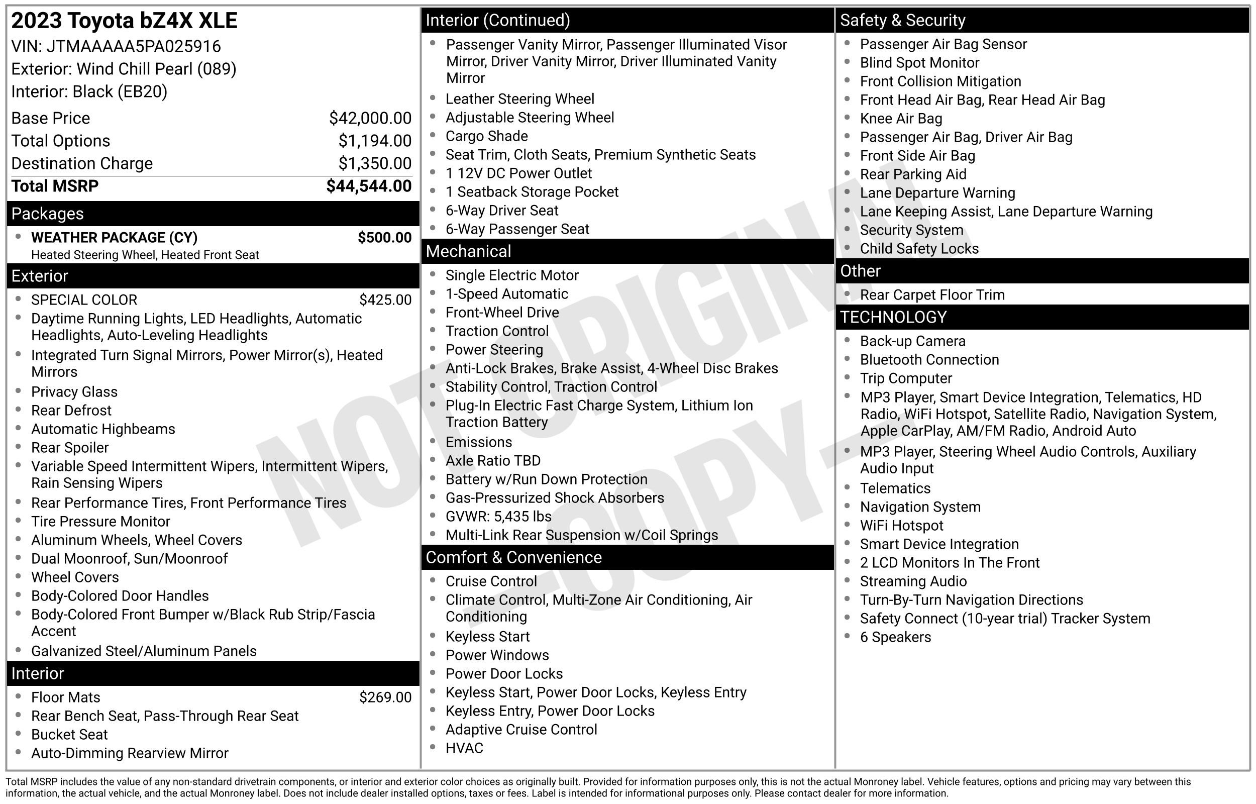Used 2023 Toyota bZ4X FWD w/ Weather Package image 2