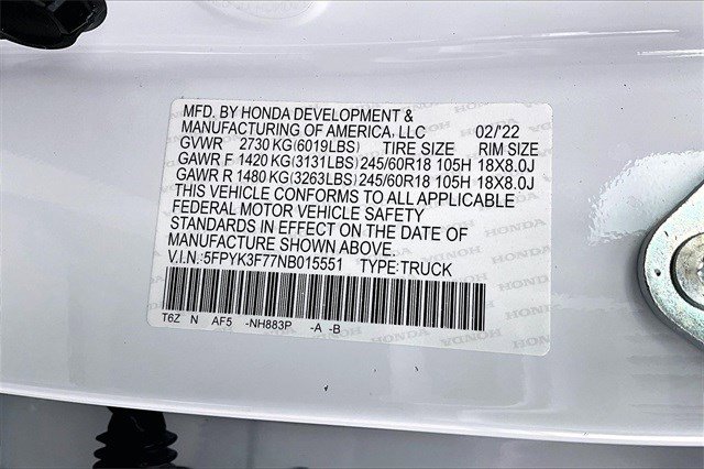 Certified 2022 Honda Ridgeline RTL-E image 20