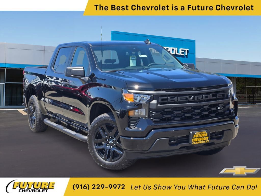 New 2026 Chevrolet Silverado 1500 Custom w/ Turbomax Blackout Package RWD image 1