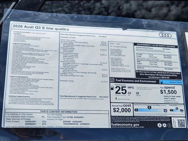 New 2026 Audi Q3 quattro 2.0T AWD/4WD image 18