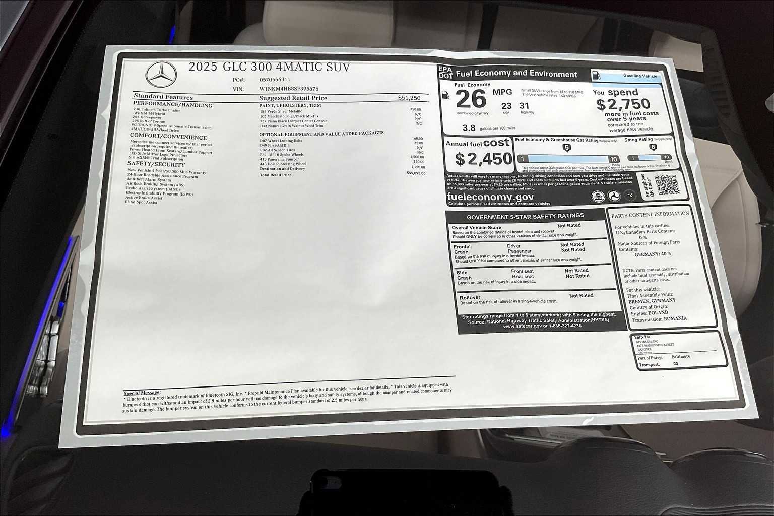 New 2025 Mercedes-Benz GLC 300 GLC 300 image 17