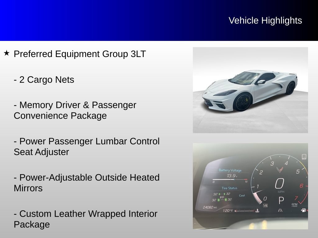 Used 2021 Chevrolet Corvette Stingray Premium Conv w/ Z51 Performance Package RWD image 12