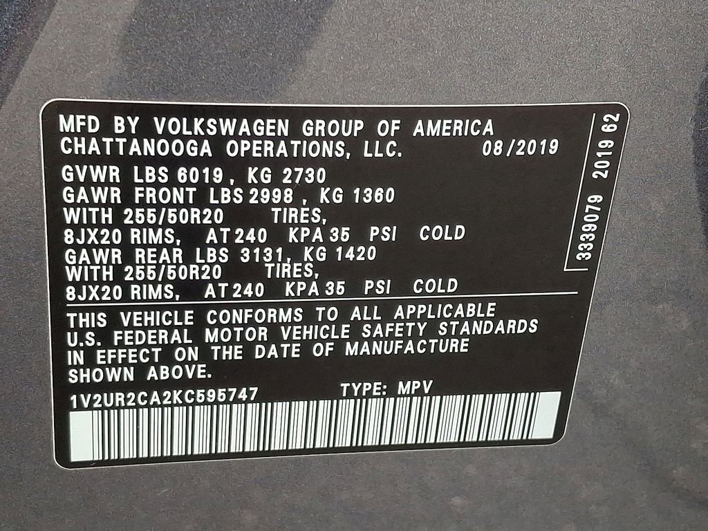 Used 2019 Volkswagen Atlas SE w/ Towing Package image 28