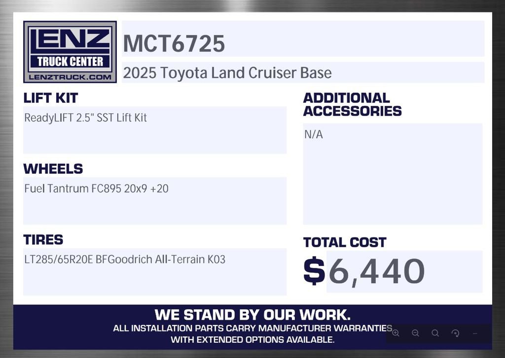 Used 2025 Toyota Land Cruiser AWD/4WD image 2