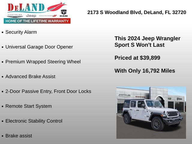 Used 2024 Jeep Wrangler Unlimited Sport AWD/4WD image 31