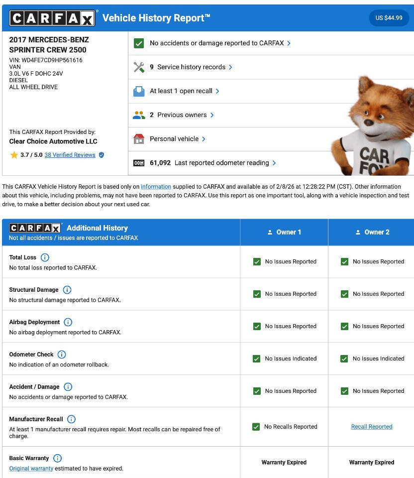 Used 2017 Mercedes-Benz Sprinter 2500 image 13