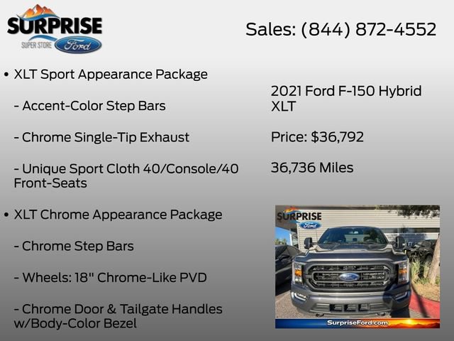 Certified 2021 Ford F150 XLT w/ Equipment Group 302A High AWD/4WD image 32